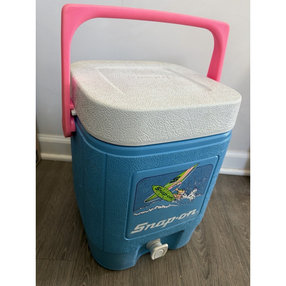 Vintage 90s Snap-On Coleman Drink Cooler Water Jug Camping Beach 3 Gallon Camp